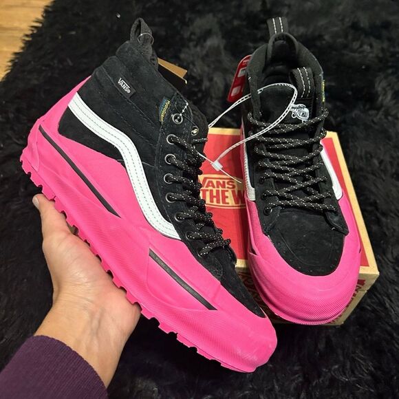 VANS sk8-hi top MTE-2 Dip black pink lace up shoes sneakers women's 8 new - Picture 2 of 9